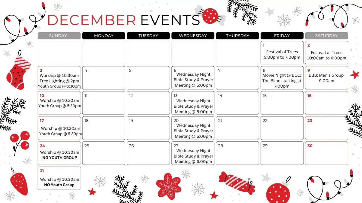 Upcoming Events Calendar download